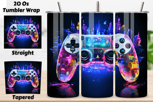 3D Game Controller Tumbler Wrap, 20oz