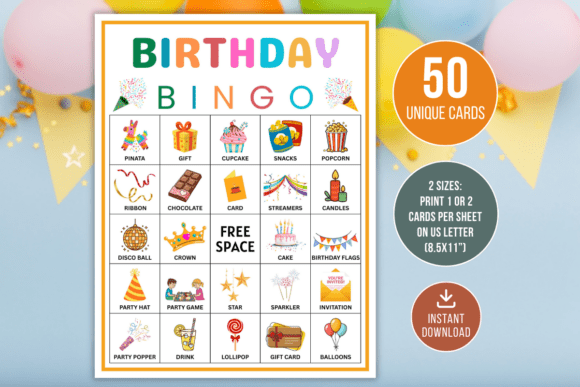 Birthday Bingo: Fun Printable Cards for Any Celebration