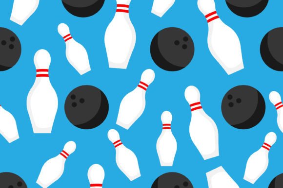 Bowling Game Seamless Pattern, Scrapbook: A Strategic Design Resource for Creative Professionals