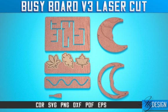 Busy Board Laser Cut SVG Baby Game SVG for Creative Projects