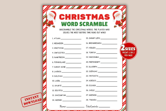 Christmas Word Scramble Game PDF: A Festive Activity for All Ages