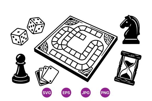 Classic Board Game Clipart Kit: Timeless Design for Modern Creative Needs