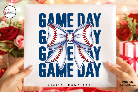 Game Day Baseball Bow PNG Game Day Shirt: A Versatile Design for Creators and Fans