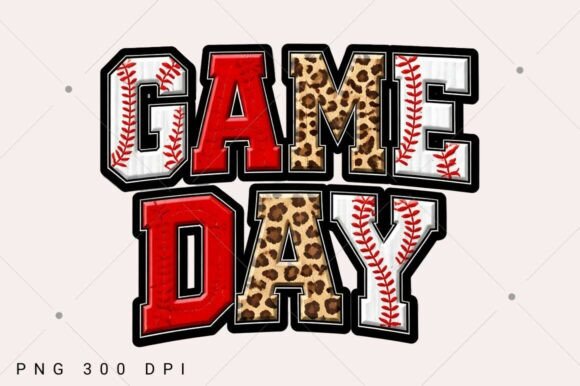 Game Day Baseball PNG, Faux Yarn Baseball Designs