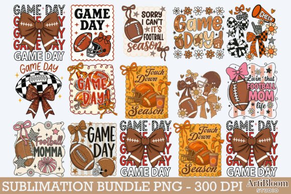 Game Day Png Bundle: Football Design Assets