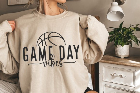 Game Day Vibes Basketball SVG Design Assets