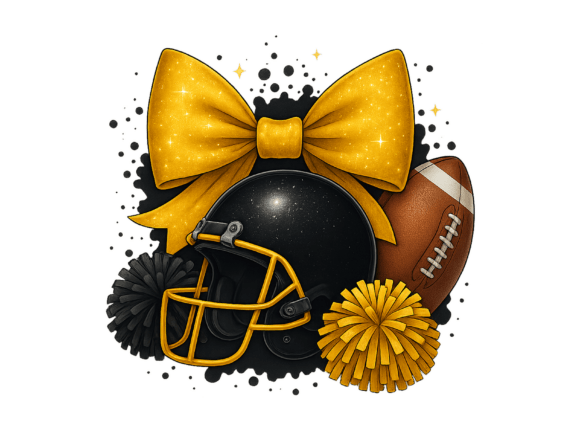 Gold Black Football Game Day Touchdown: Elevate Your Designs with Sofiamastery’s Premium Digital Files