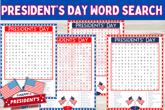 President's Day Word Search Puzzles Game