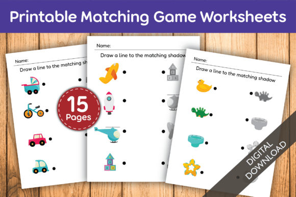 Printable Matching Game Worksheets: Playful Learning Tools for Young Minds