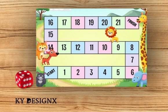 Safari Animal Board Game Printable