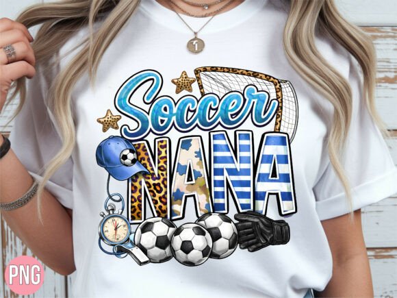 Soccer Nana Sports Game Day PNG T-Shirt: A Versatile Design Asset for Print on Demand Creators