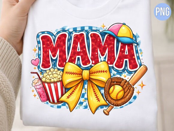 Softball Mama Game Day Snacks Bow PNG: A Versatile Digital Design for Creative Projects