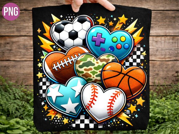 Sports Heart Game Day Basketball PNG: A Versatile Design Asset for Creative Projects