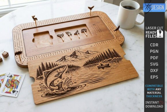 Wooden Travel Cribbage Board Game SVG – A Perfect Project for Laser Cutting Enthusiasts